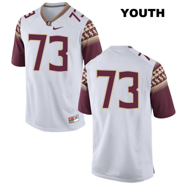 Youth NCAA Nike Florida State Seminoles #73 Jauan Williams College No Name White Stitched Authentic Football Jersey MSN5269RF